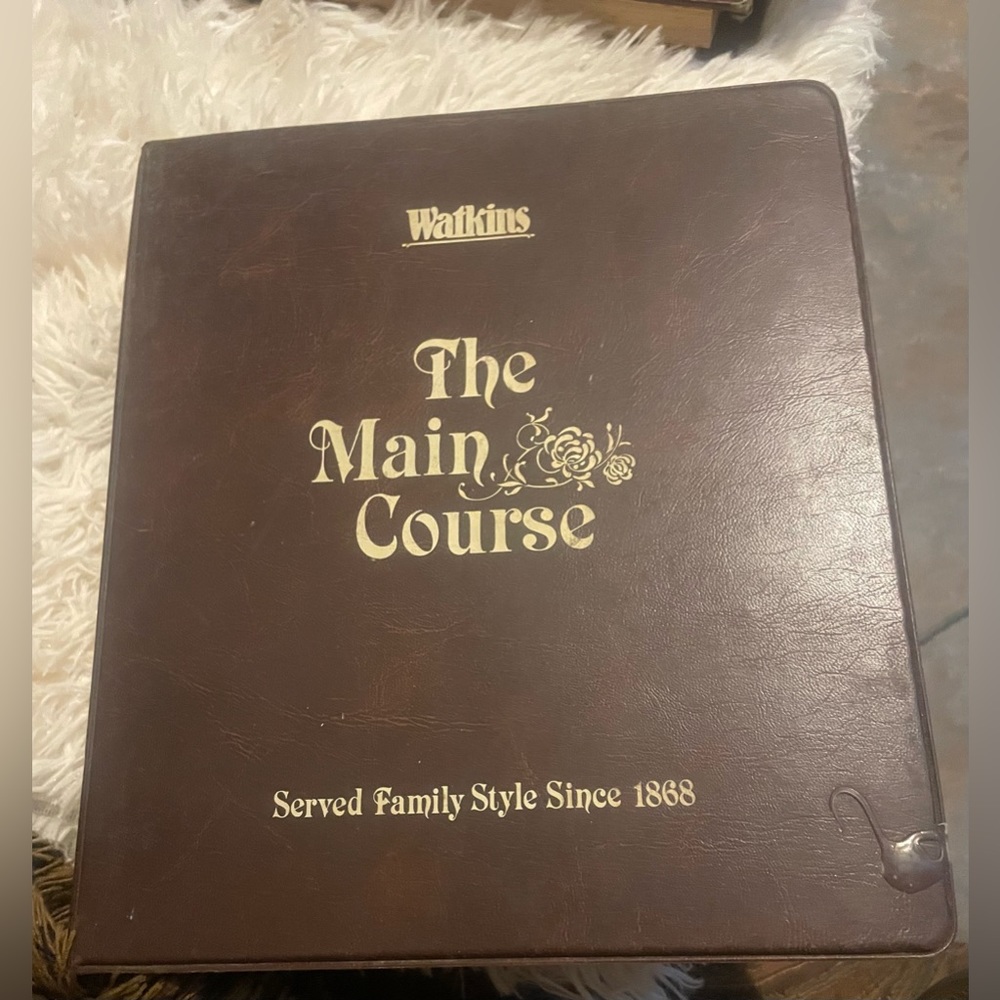 Watkins The Main Course Cookbook 1980 by Jane Curran Burley 5 Ring Binder